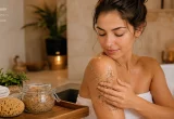 صورة توضيحية واقعية عن طريقة عمل سكراب للجسم | قلعه الكويت