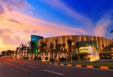 الواجهة الخارجية لمول 360 في الكويت وقت الغروب